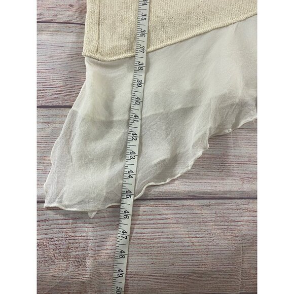 St John evening by Maire Gray Beige Asymmetrical Cocktail Dress - 6 - Picture 5 of 13